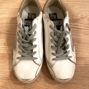 Golden Goose White Lizard Superstar Sneakers